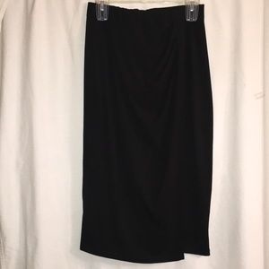 Black Midi Panel Skirt